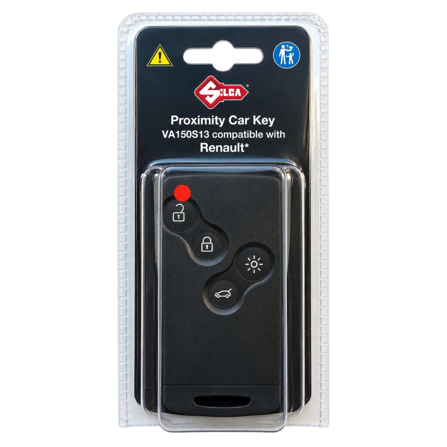 Silca 4 Button Handsfree Key Card For Renault Clio IV / Captur (VA150S13)