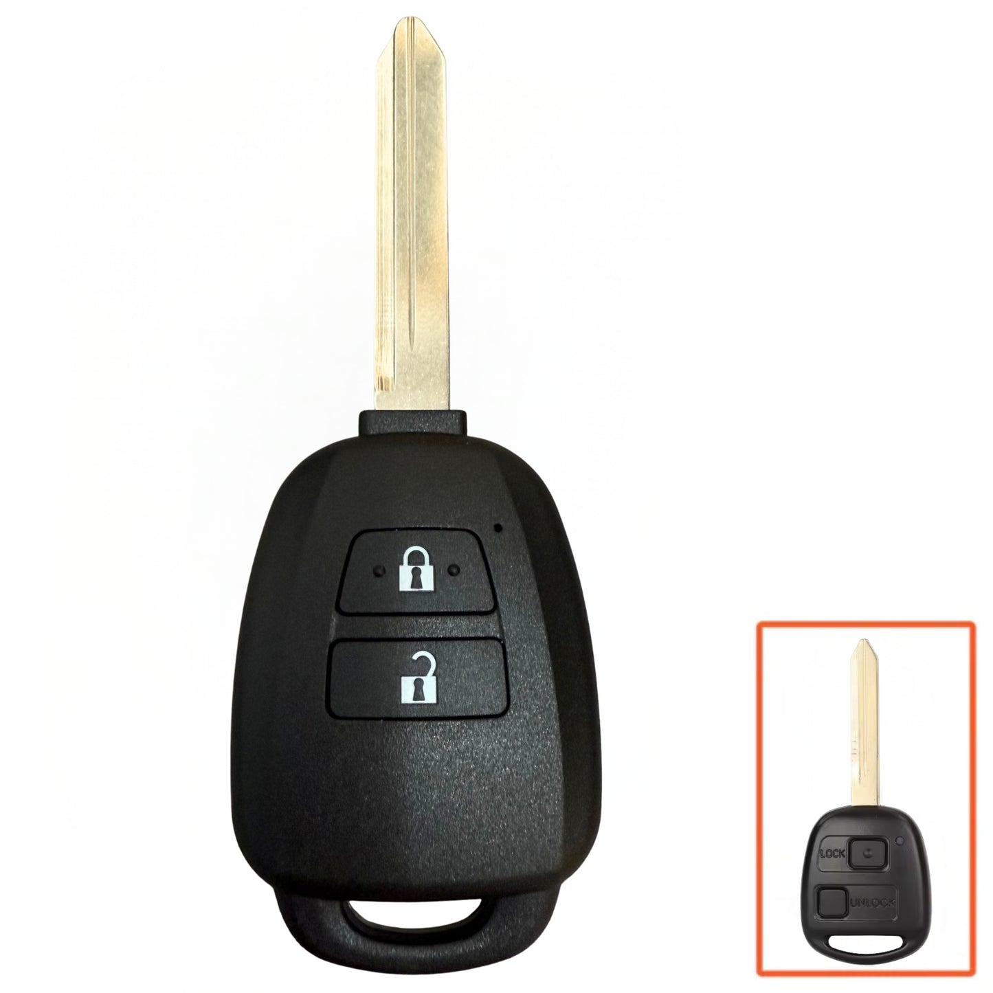 Aftermarket 2 Button Remote Key For Toyota Yaris 2006 - 2011 (89071-0D030)