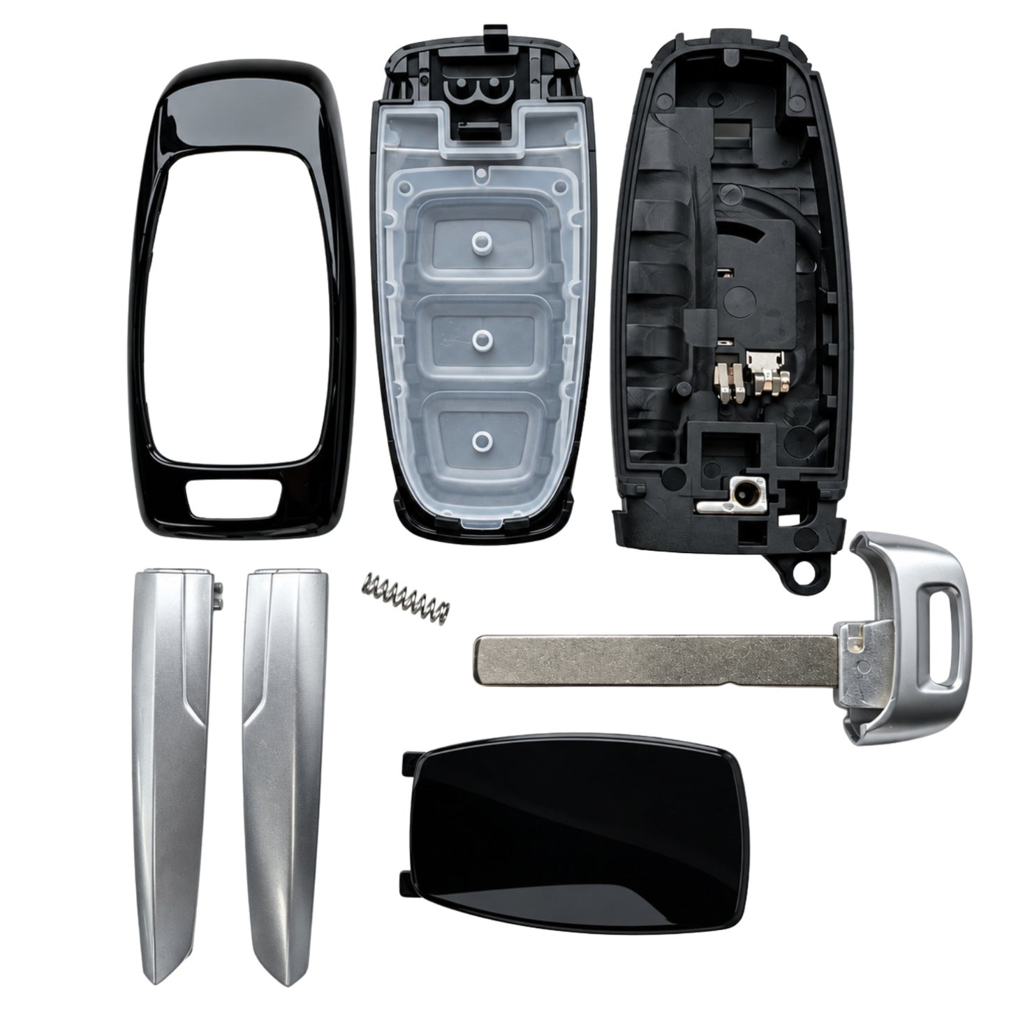 3 Button Smart Remote Key Case with HU162 Emergency Key Blade for Audi (MLB Systems)