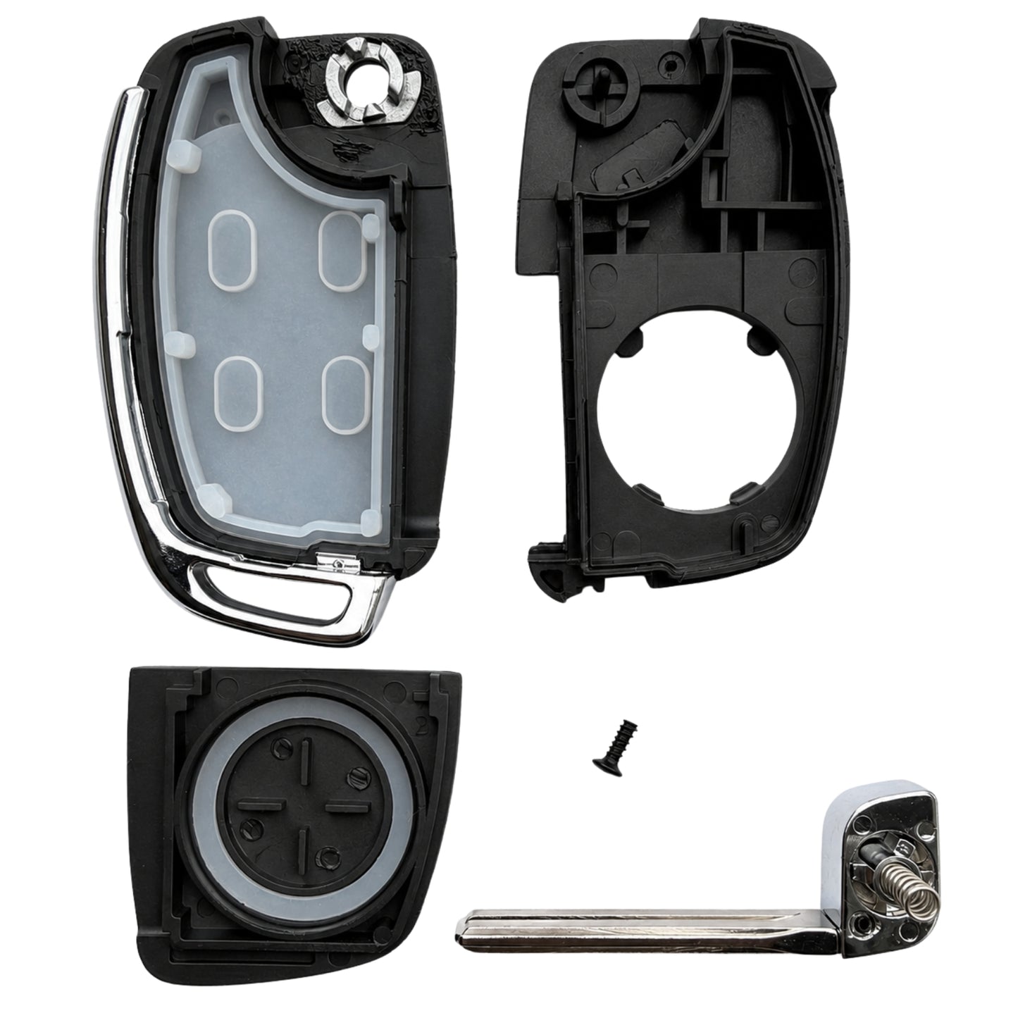 3 Button Remote Key Case For Hyundai I10 / I20 / I40 / IX35 / Santa Fe