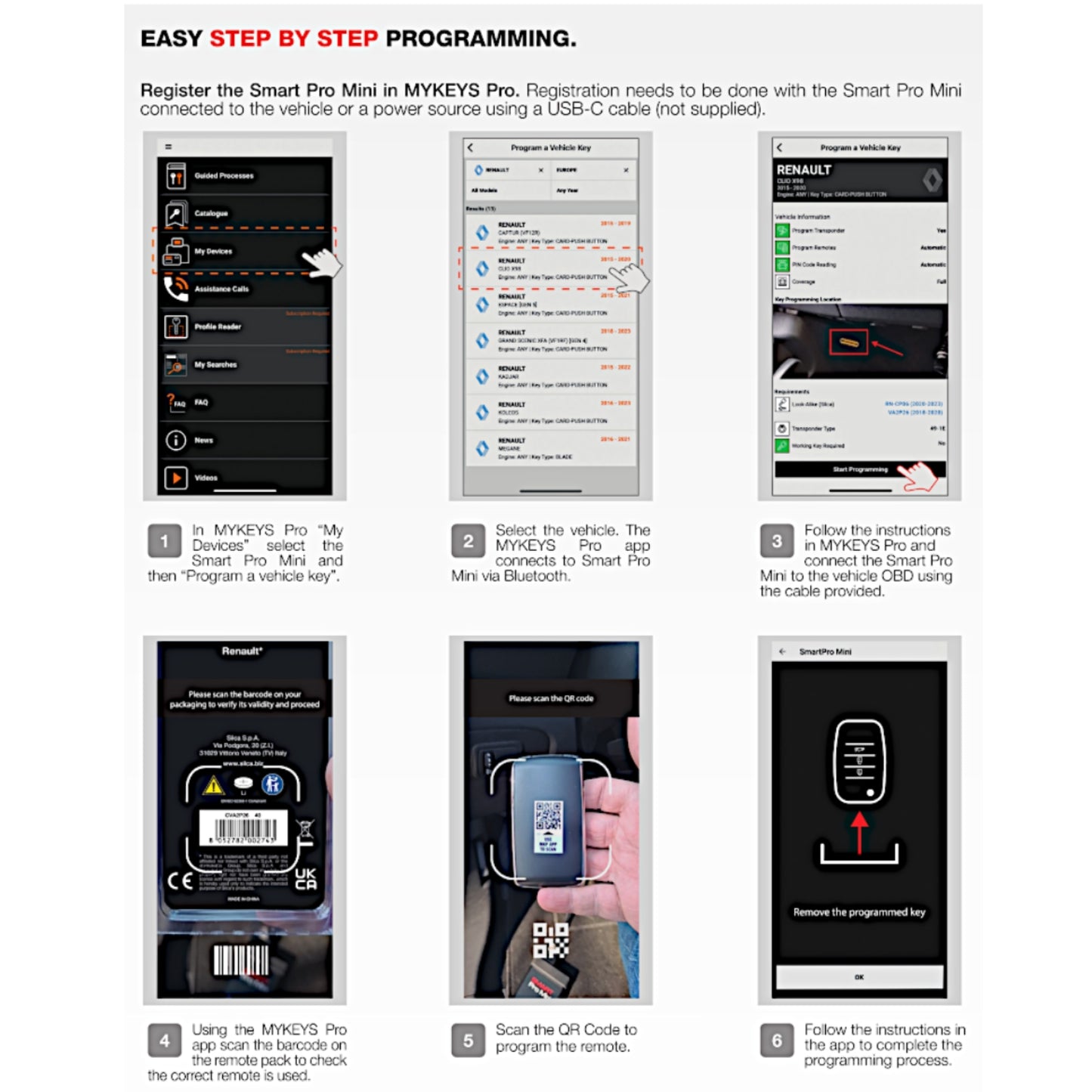 ADVANCED DIAGNOSTICS Smart Pro Mini Kit With ADC2023 PSA Adaptor & OBD Cable