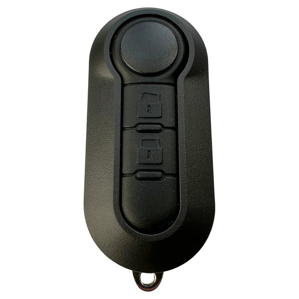 2 Button Remote Flip Key Case to suit various Fiat Vehicles - Black Buttons (Van Style Buttons)