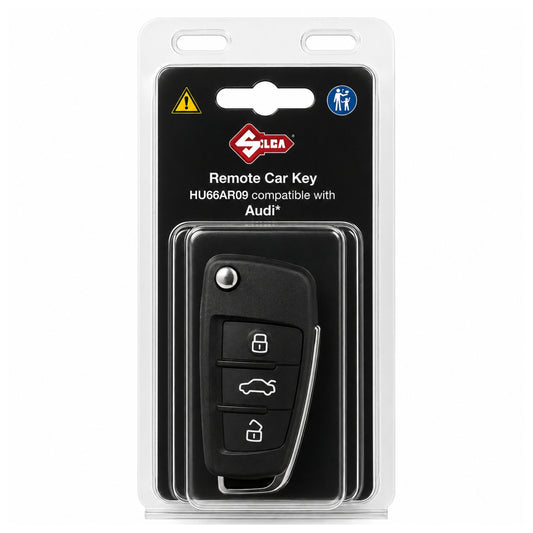 Silca 3 Button Remote Key For Audi A1 / Q3 / S1 (HU66AR09)