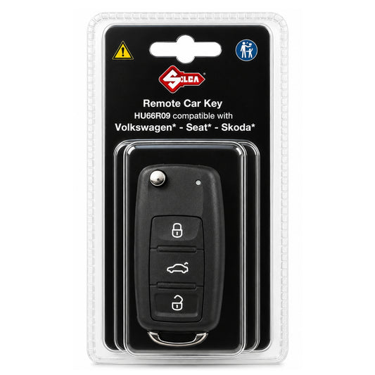 Silca 3 Button Remote Flip Key for Volkswagen / Seat / Skoda (HU66R09)