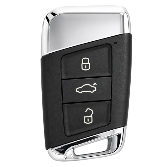 3 Button Smart Remote Key Case with HU162 Emergency Key Blade for VAG