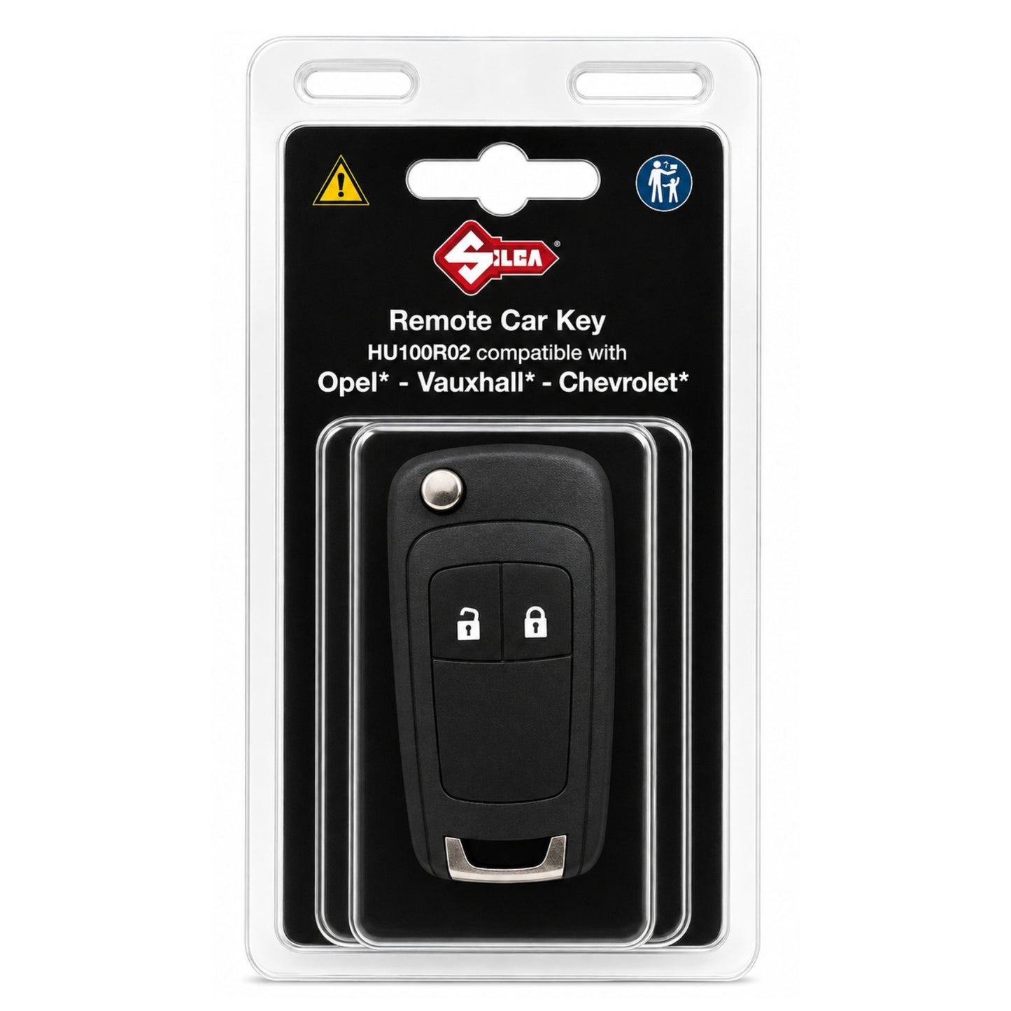 Silca 2 Button Remote Flip Key for Vauxhall Astra J / Insignia (HU100R02)