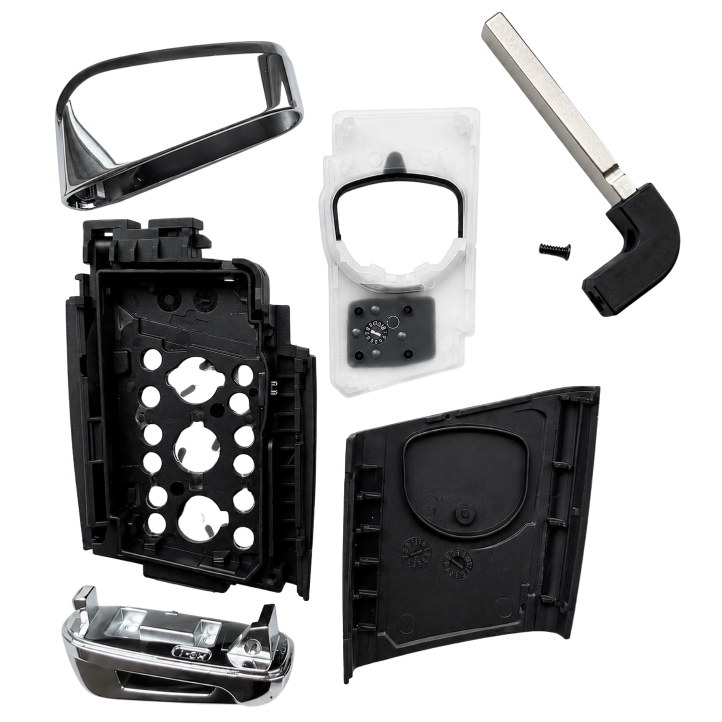 3 Button Smart Remote Key Case with HU162 Emergency Key Blade for VAG