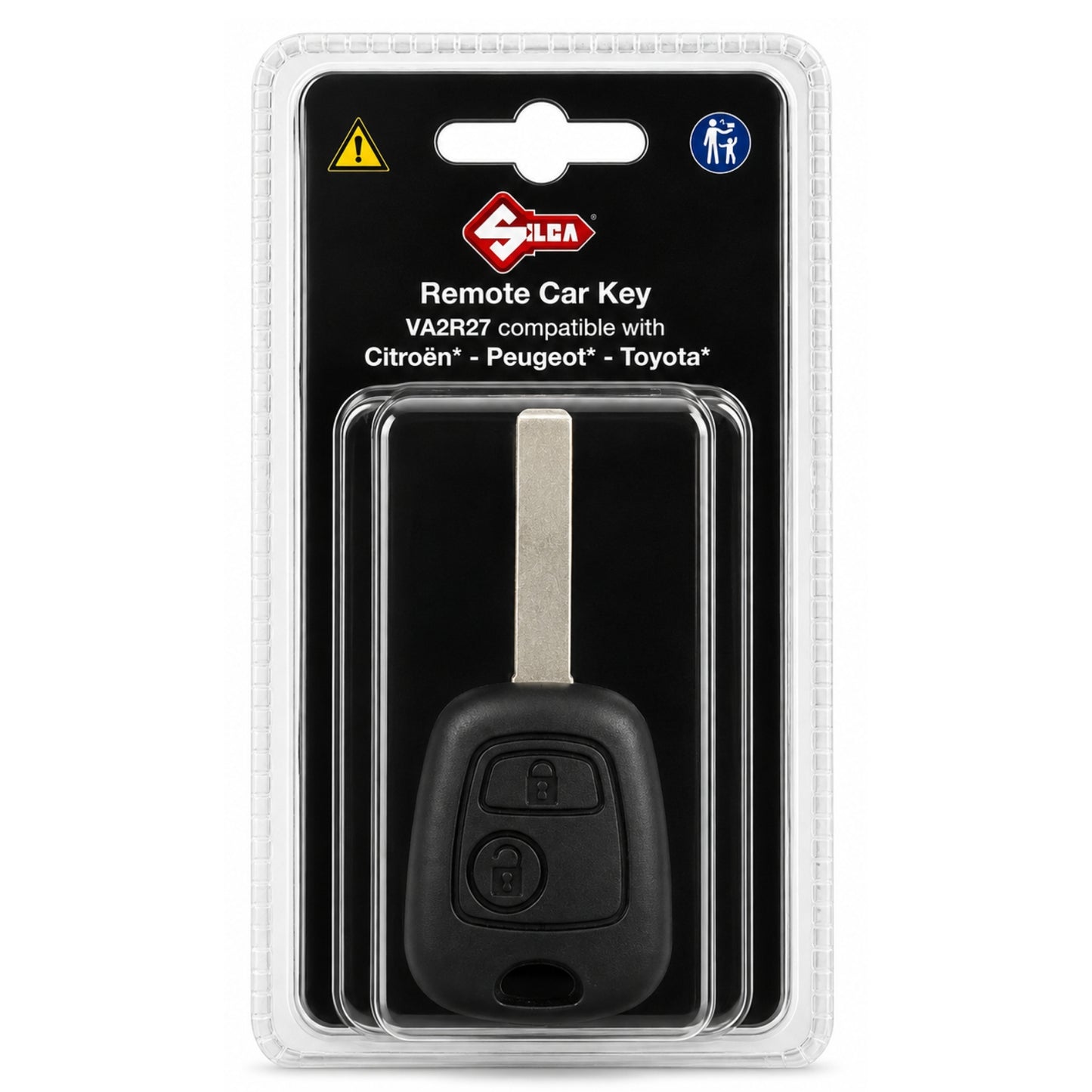 Silca 2 Button Remote Key for C1 / 107 / Aygo (VA2R27)