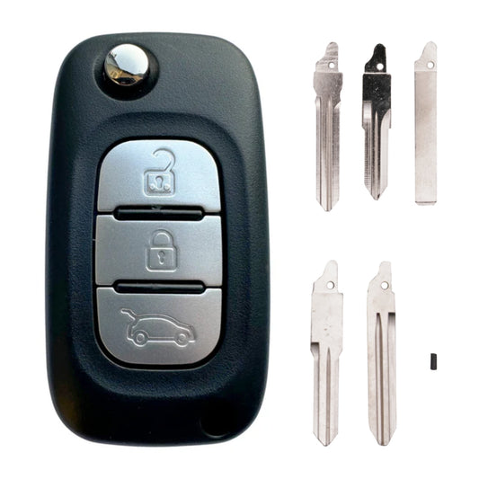 Silca RN-N01R11 3 Button Remote To Suit Dacia, Nissan, Renault, Vauxhall, Fiat, Smart Vehicles (4A Chip)