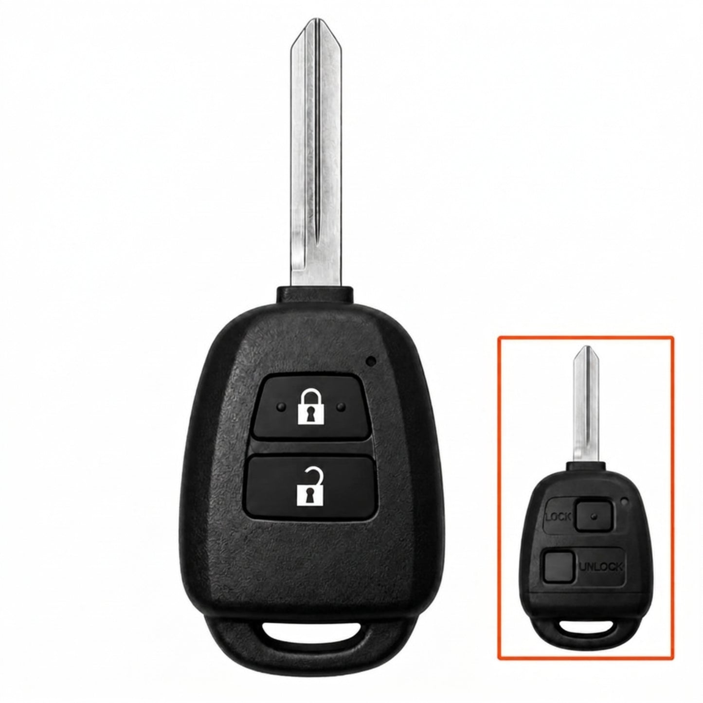Aftermarket 2 Button Remote Key For Toyota Yaris 2006 - 2011 (89071-0D030)