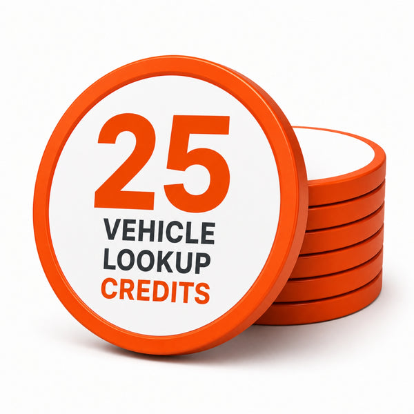 25 Vehicle Lookup Credits (25p per Lookup)