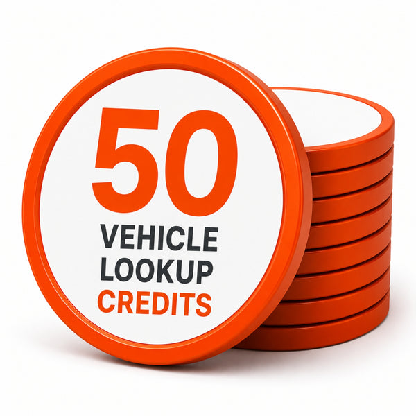 50 Vehicle Lookup Credits (20p per Lookup)