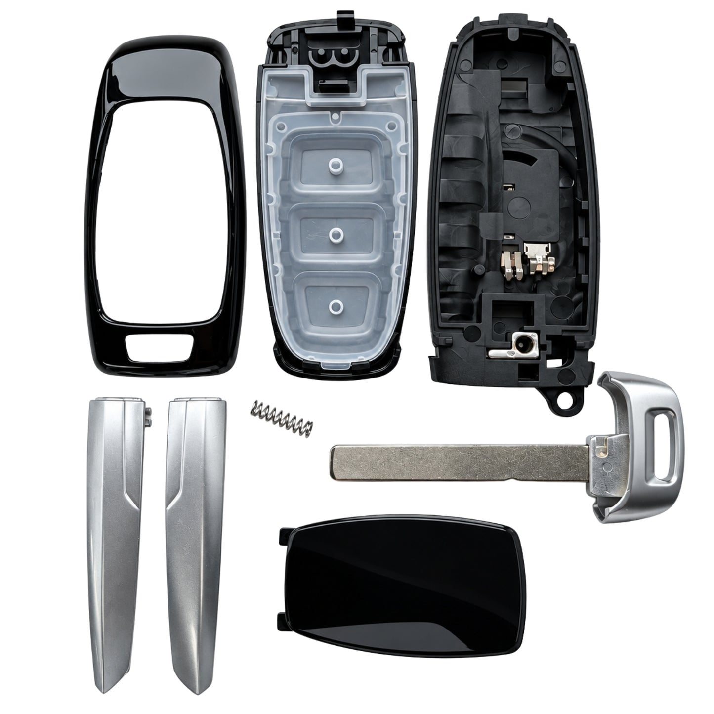 3 Button Smart Remote Key Case with HU162 Emergency Key Blade for Audi (MLB Systems)