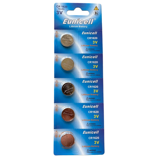 CR1620 Eunicell 3v Lithium Batteries (5 Pack)