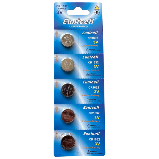 CR1632 Eunicell 3v Lithium Batteries (5 Pack)