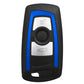 3 Button Smart Remote Key Case for BMW (FEM) - Blue
