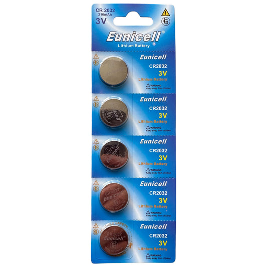 CR2032 Eunicell 3v Lithium Batteries (5 Pack)