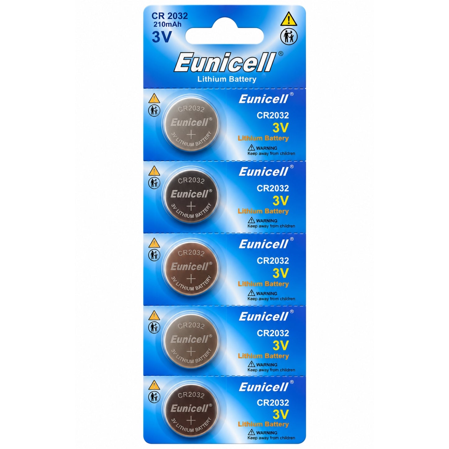 CR2032 Eunicell 3v Lithium Batteries (5 Pack)