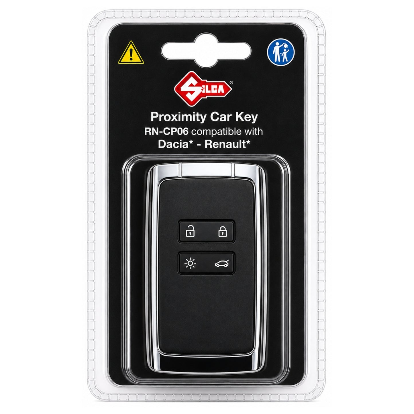 Silca RN-CP06 4 Button Remote Key Card for Renault / Dacia