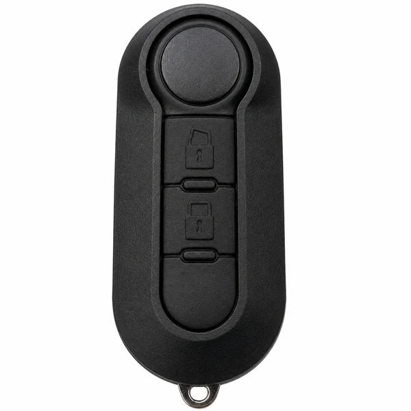 2 Button Remote Flip Key Case to suit various Fiat Vehicles - Black Buttons (Van Style Buttons)
