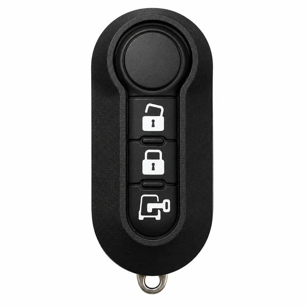 3 Button Remote Flip Key Case to suit various Fiat Vehicles - White Buttons (Van Style Buttons)
