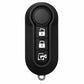 3 Button Remote Flip Key Case to suit various Fiat Vehicles - White Buttons (Van Style Buttons)