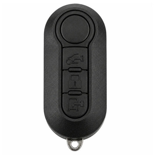 3 Button Remote Flip Key Case to suit various Fiat Vehicles - Black Buttons (Van Style Buttons)