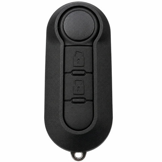 2 Button Remote Flip Key Case to suit various Fiat Vehicles - Black Buttons (Van Style Buttons)