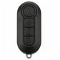3 Button Remote Flip Key Case to suit various Fiat Vehicles - Black Buttons (Van Style Buttons)
