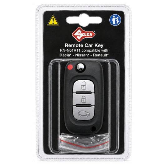 Silca 3 Button Remote To Suit Dacia, Nissan, Renault, Vauxhall, Fiat, Smart Vehicles - 4A Chip (RN-N01R11)