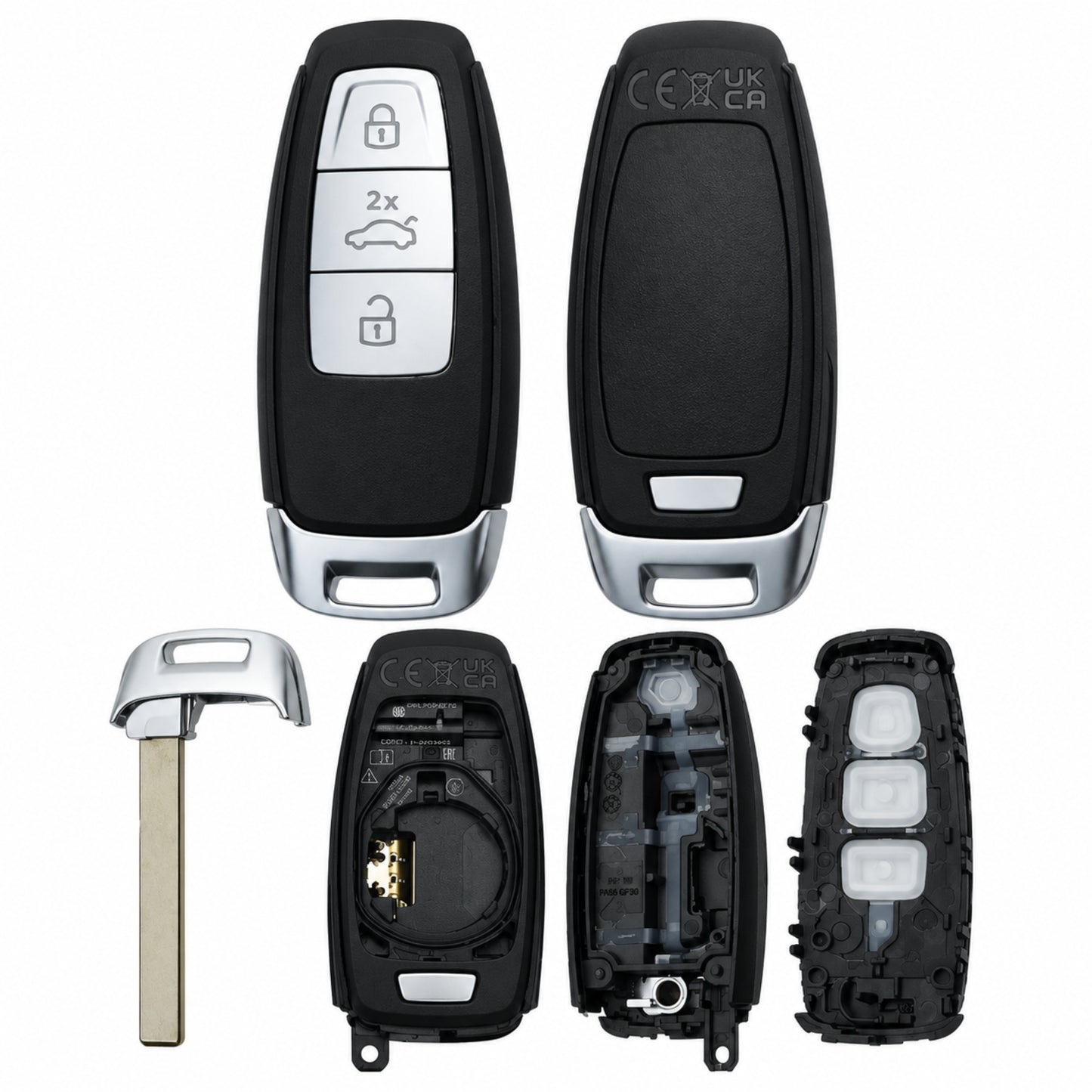 3 Button Smart Key Case for Audi 5D systems (8Y0)