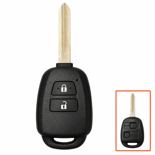 Aftermarket 2 Button Remote Key For Toyota Yaris 2006 - 2011 (89071-0D030)