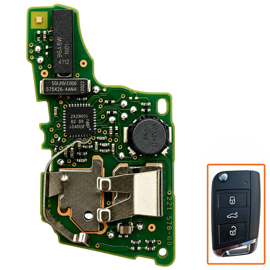 OEM VAG 5C Remote Key PCB (2G6 PCB Shape) Suitable for ALL 5C Flip Key Systems (Keyless & Non-Keyless)