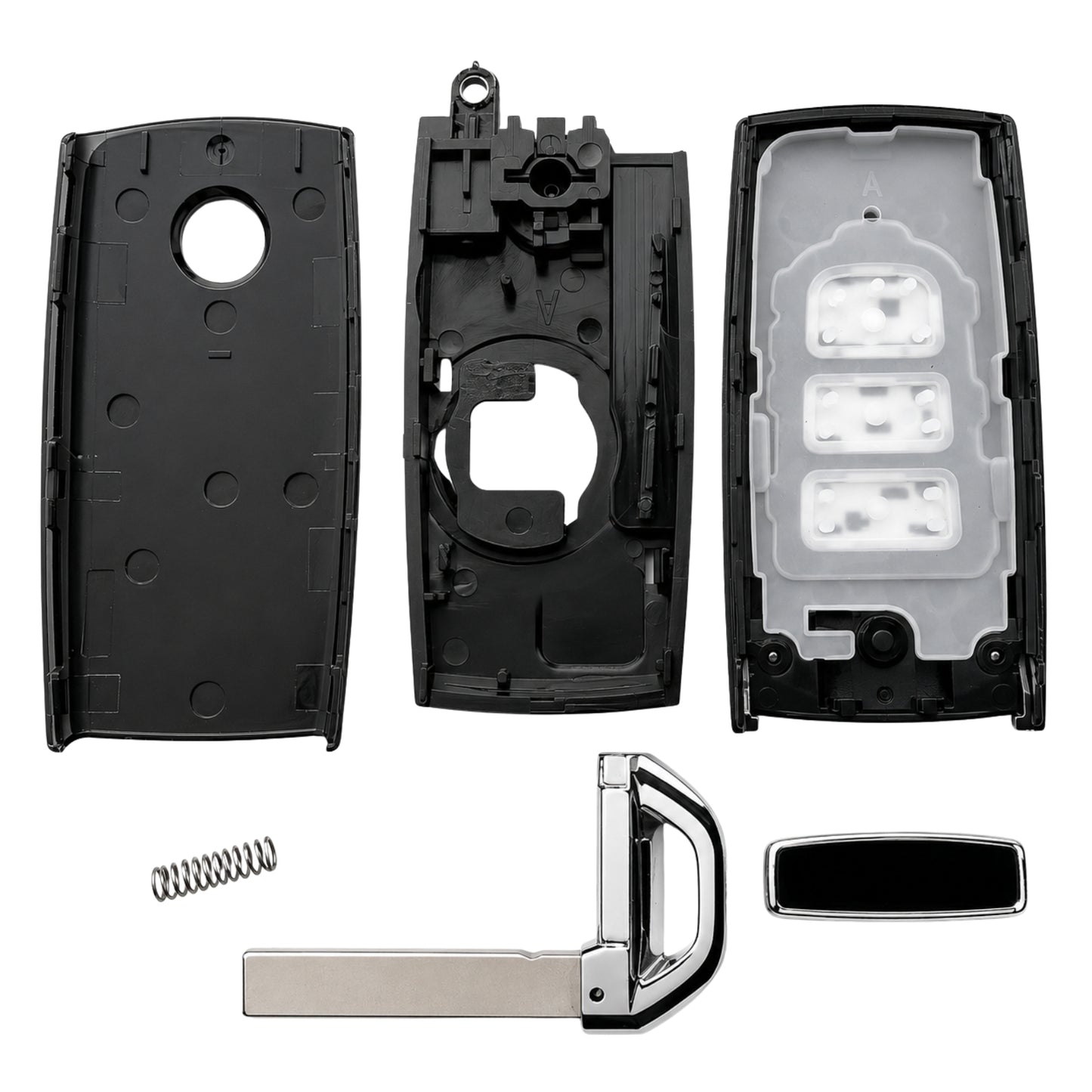 3 Button Smart Remote Key Case with HU162 Emergency Key Blade for Volkswagen Touareg (MLB Systems)
