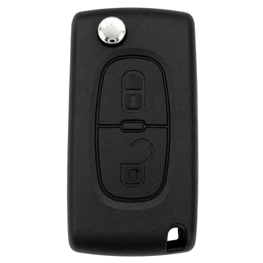 HU83 2 Button Key Case (No Battery Contact)