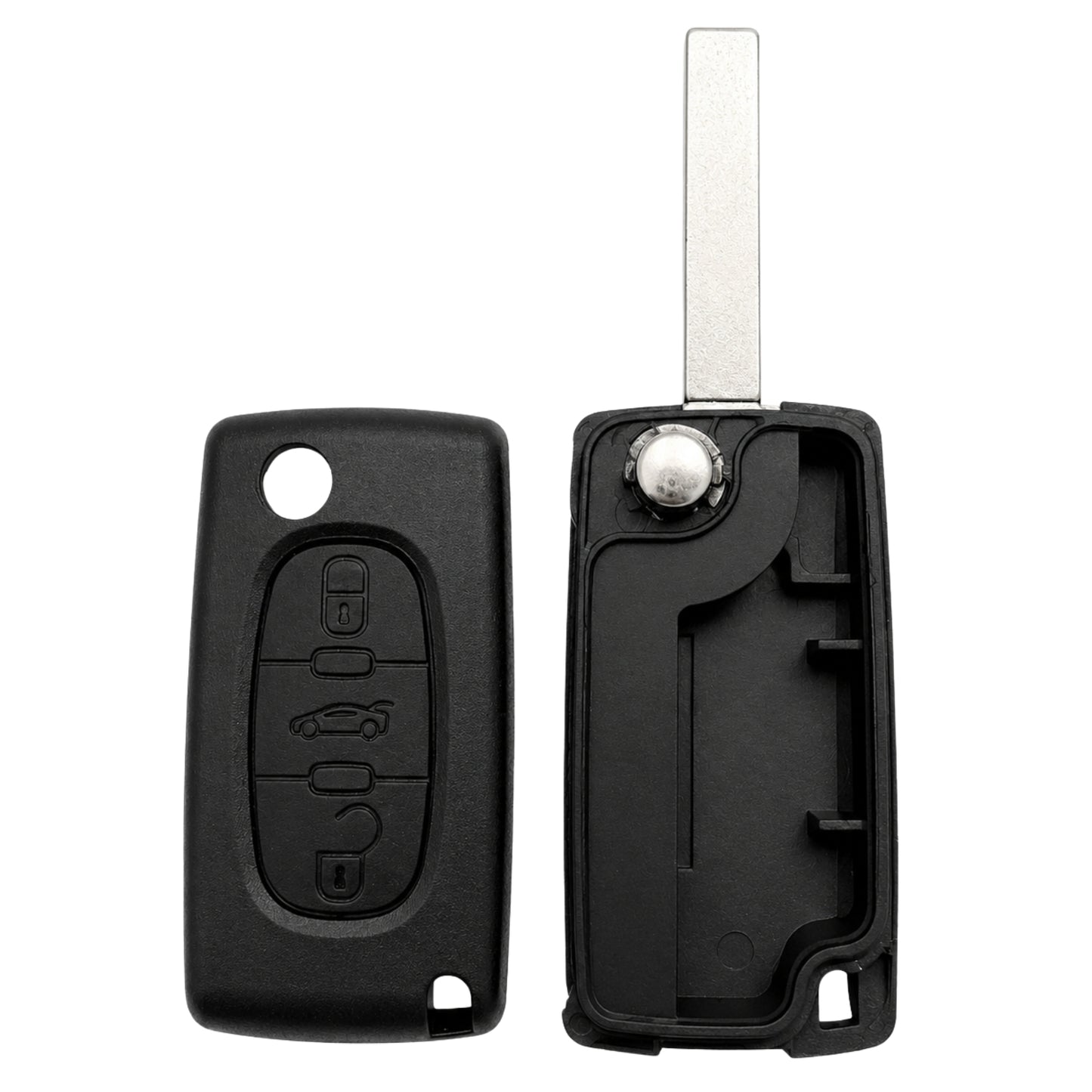 HU83 3 Button Key Case (No Battery Contact)