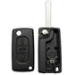HU83 3 Button Key Case (With Battery Contact)