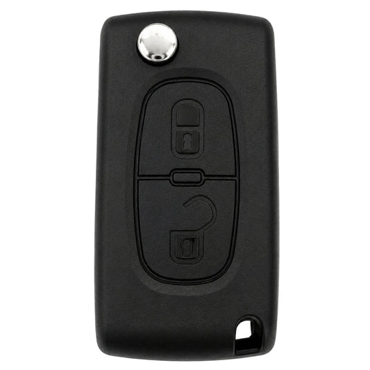 HU83 2 Button Key Case (With Battery Contact)
