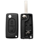 HU83 2 Button Key Case (With Battery Contact)