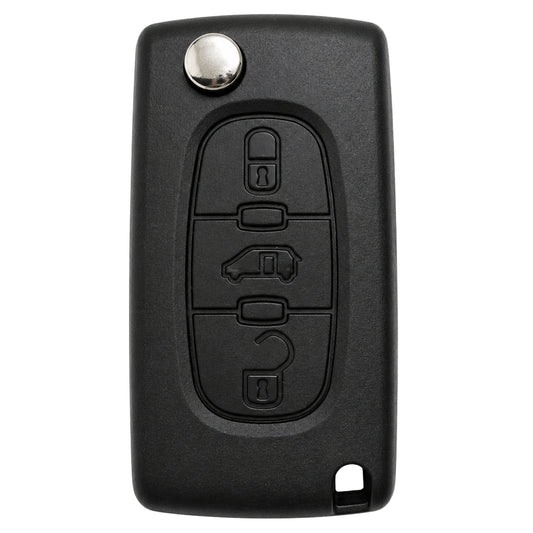 HU83 3 Button Key Case (No Battery Contact)