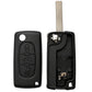 HU83 3 Button Key Case (With Battery Contact)
