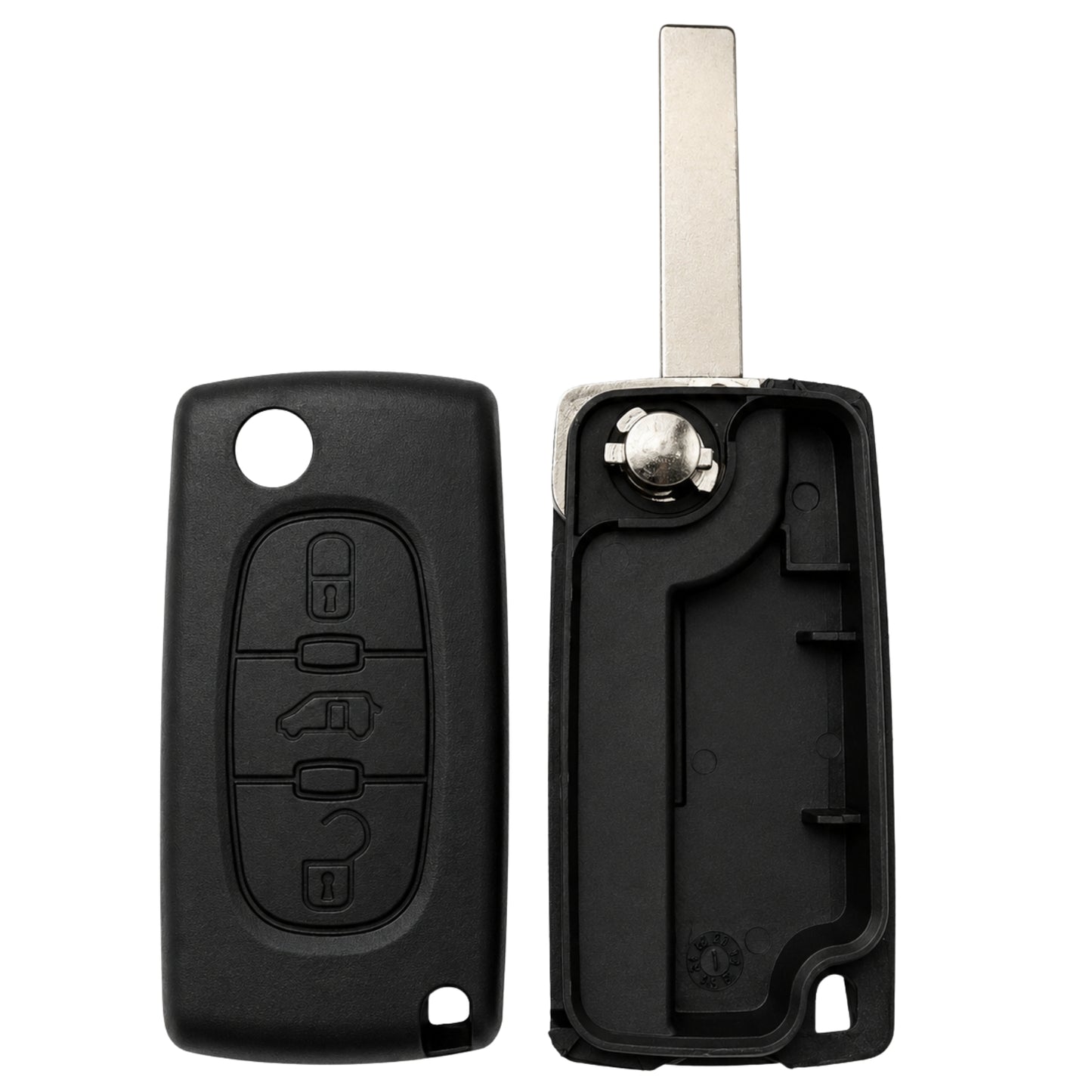 HU83 3 Button Key Case (No Battery Contact)