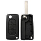 HU83 3 Button Key Case (No Battery Contact)