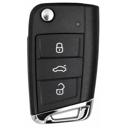 3 Button MQB Remote Key Case with HU162 Key Blade for VAG