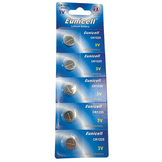 CR1225 Eunicell 3v Lithium Batteries (5 Pack)