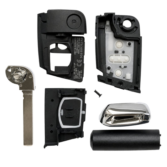 3 Button Remote Key Case with HU162 Key Blade for VAG 5C Systems