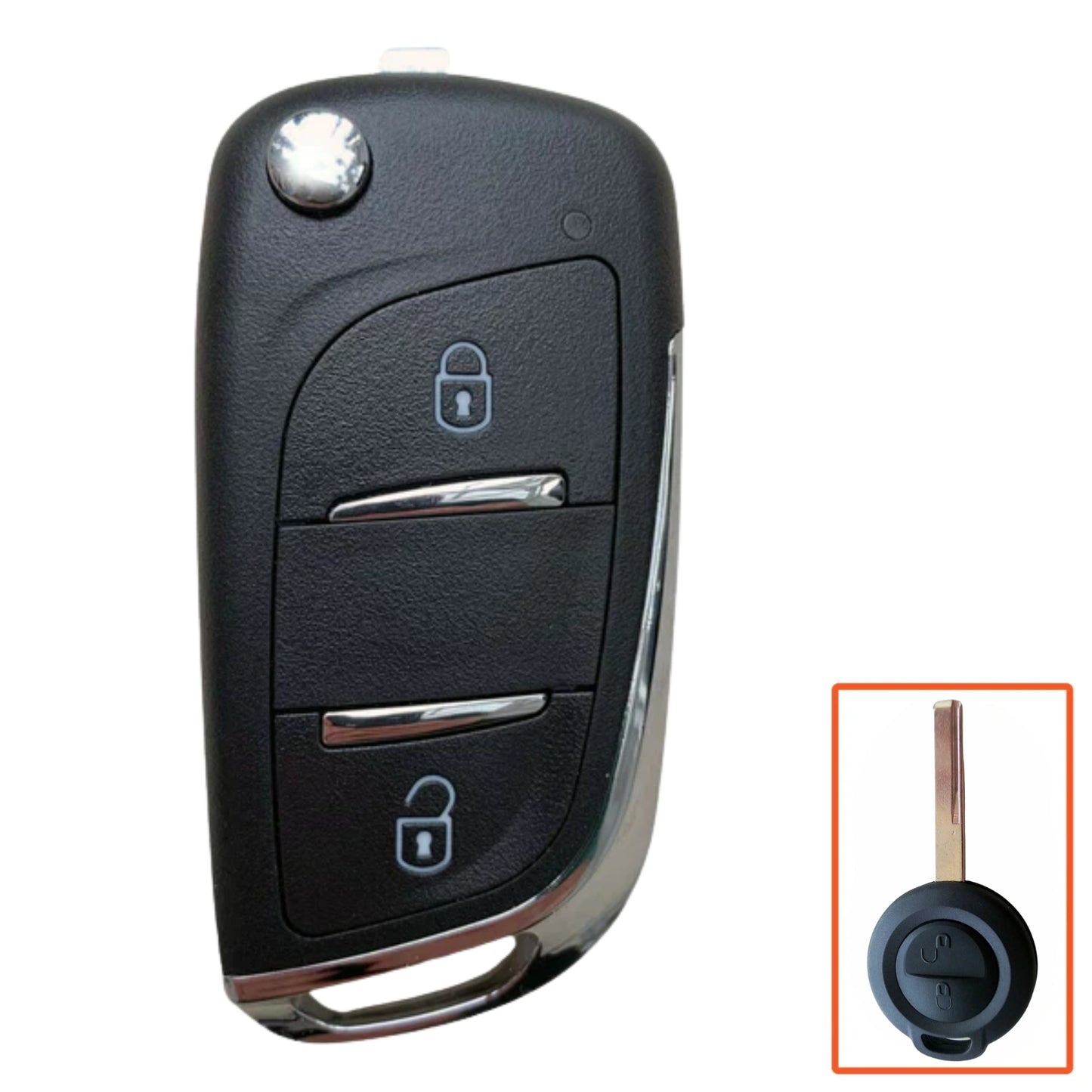 Aftermarket 2 Button Remote Flip Key For Mitsubishi Colt (2005 - 2012)
