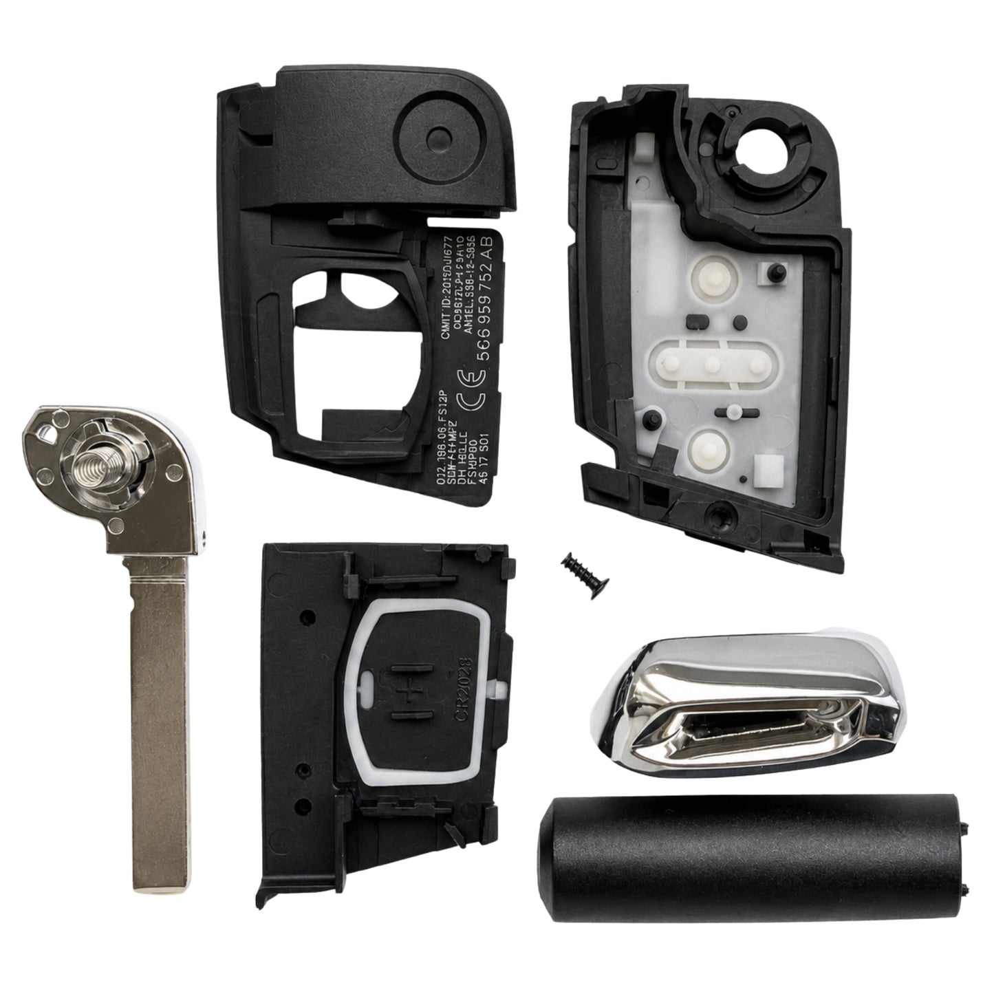 3 Button MQB Remote Key Case with HU162 Key Blade for VAG