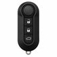 3 Button Remote Flip Key Case to suit various Fiat Vehicles (Car Style Buttons)