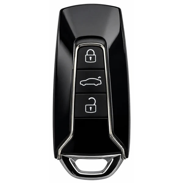 3 Button Smart Remote Key Case with HU162 Emergency Key Blade for Volkswagen Touareg (MLB Systems)